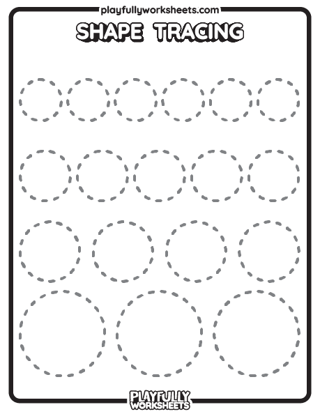 Circle Shape Tracing Circle Tracing Shape Worksheet