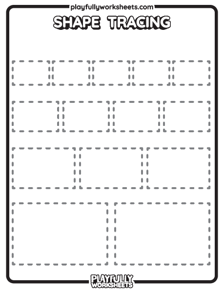 Rectangle Shape Tracing Rectangle Tracing Shape Worksheet