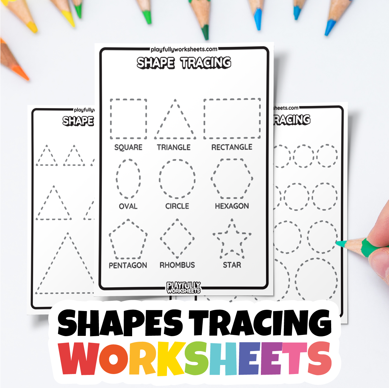Shape Tracing cover Shape Tracing Worsheet