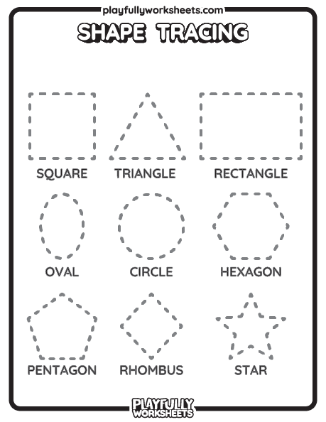 Shape Tracing Shape Tracing Worksheet