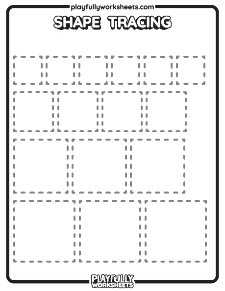 Square Shape Tracing Square Tracing Shape Worksheet