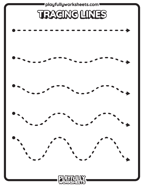 Tracing Lines 3 Tracing lines worksheets