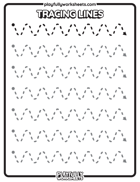 Tracing Lines 4 Tracing lines worksheets