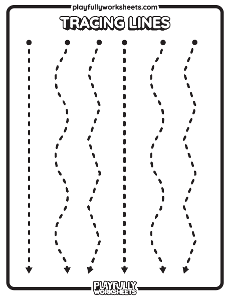 Tracing Lines 6 Tracing lines worksheets