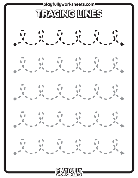Tracing Lines 7 Tracing lines worksheets