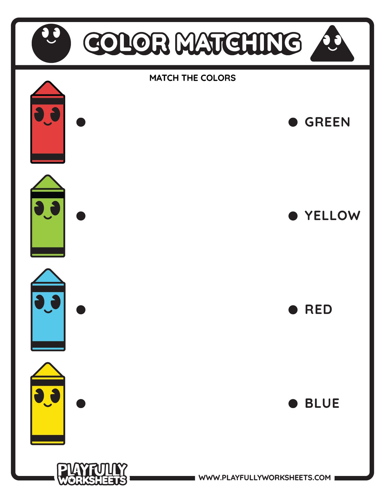 Matching Color Sheet Text