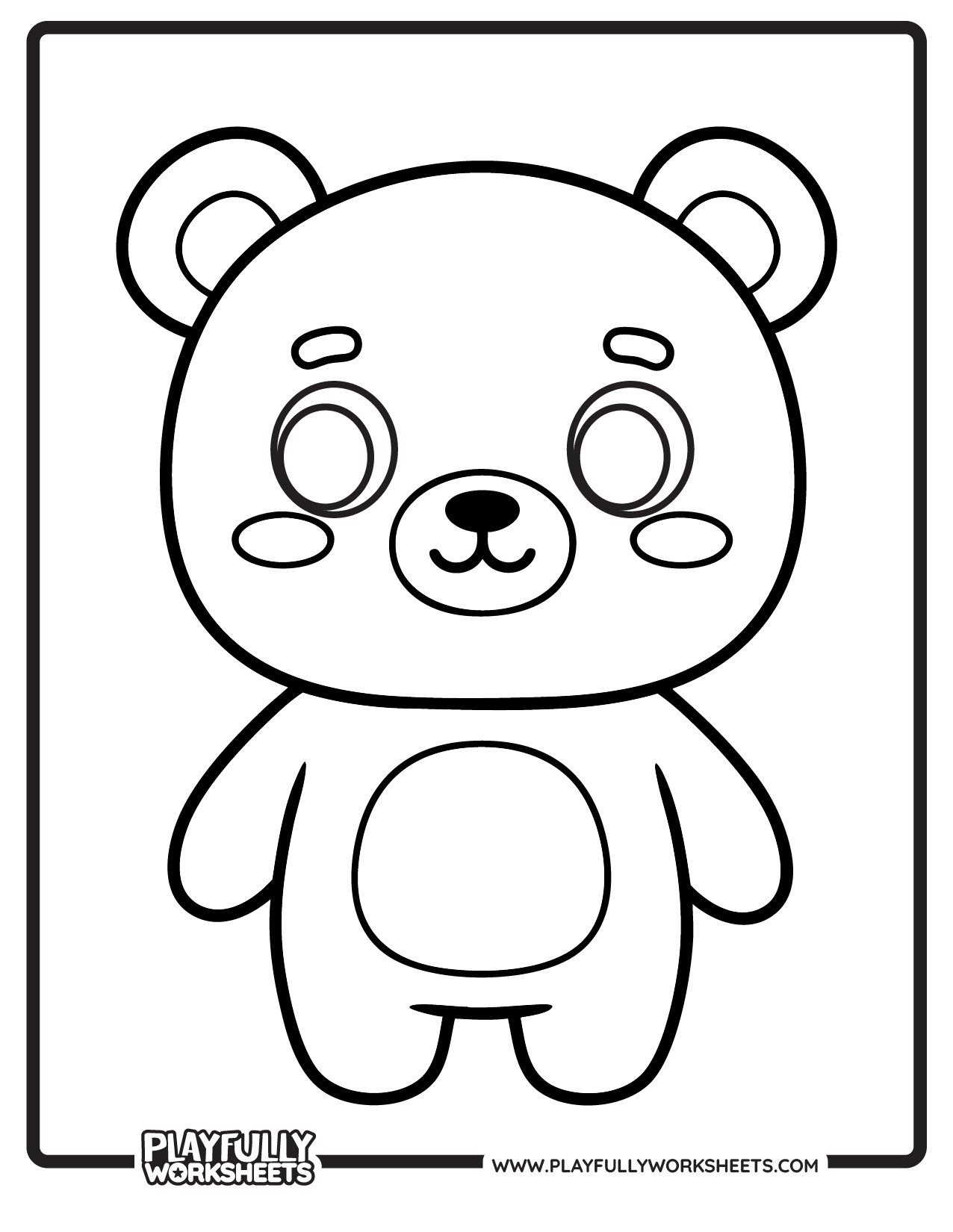 Cute animal Bear coloring pages
