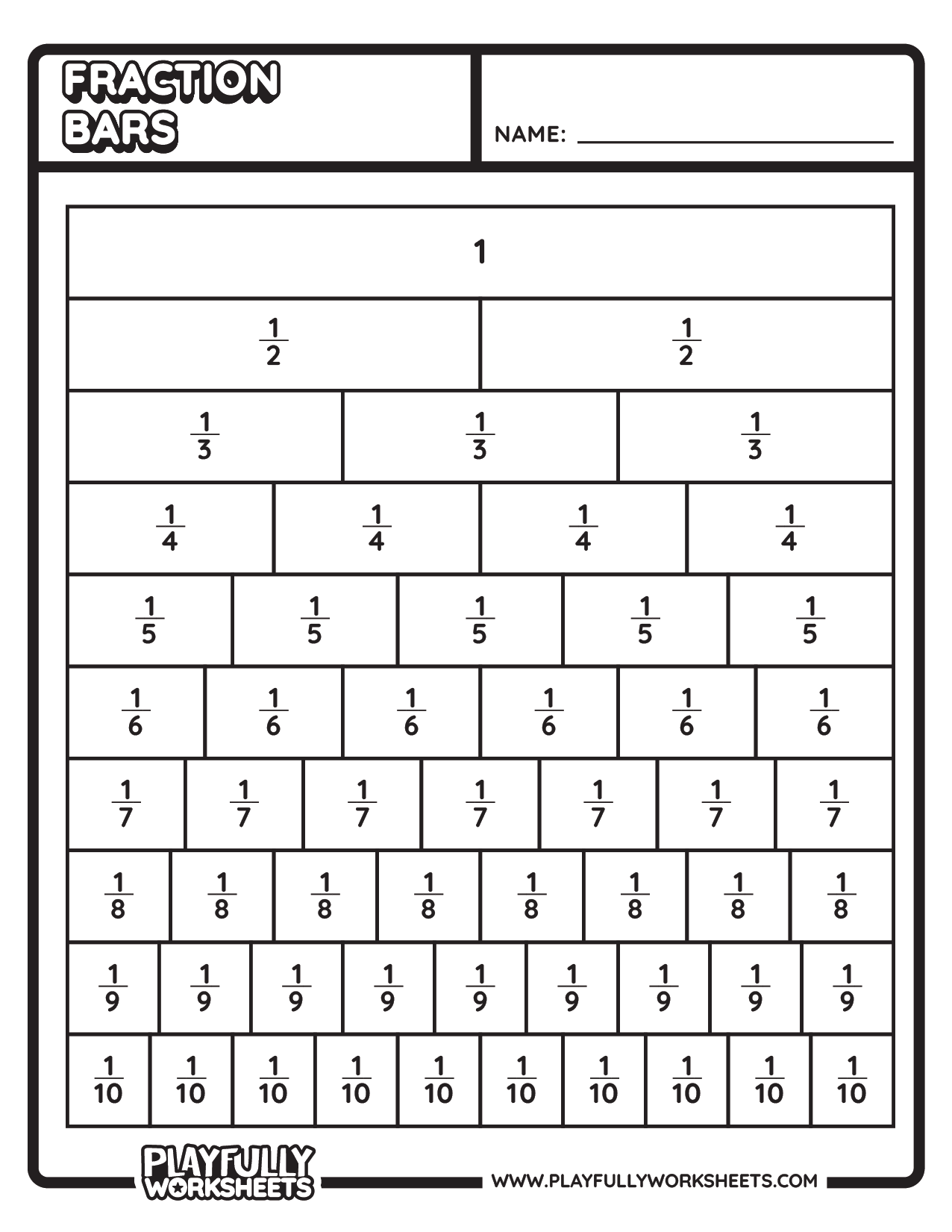 Fractions Strips / Fractions Bars