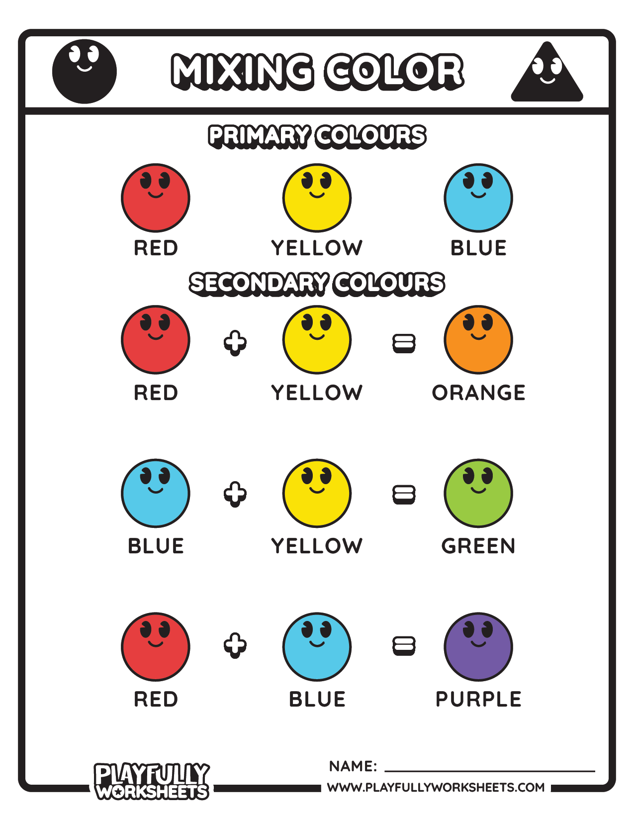 Primary Colors Mixing Colors