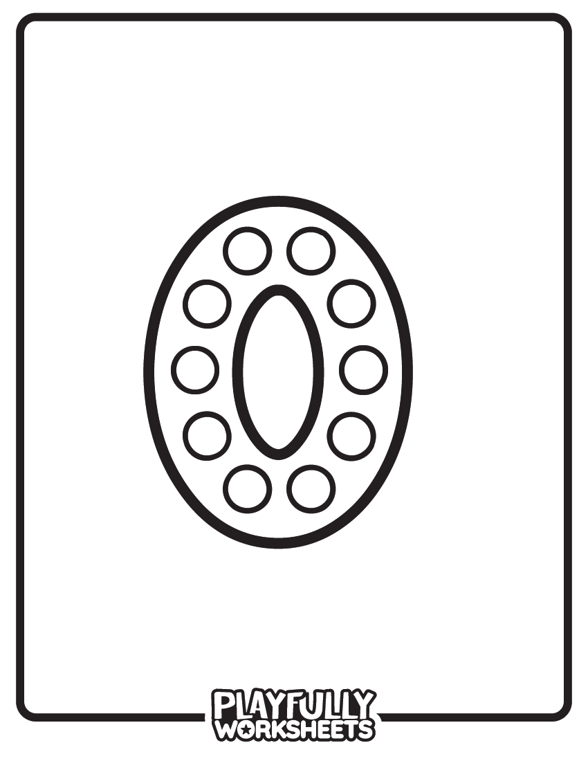 Number 0 Dot Art