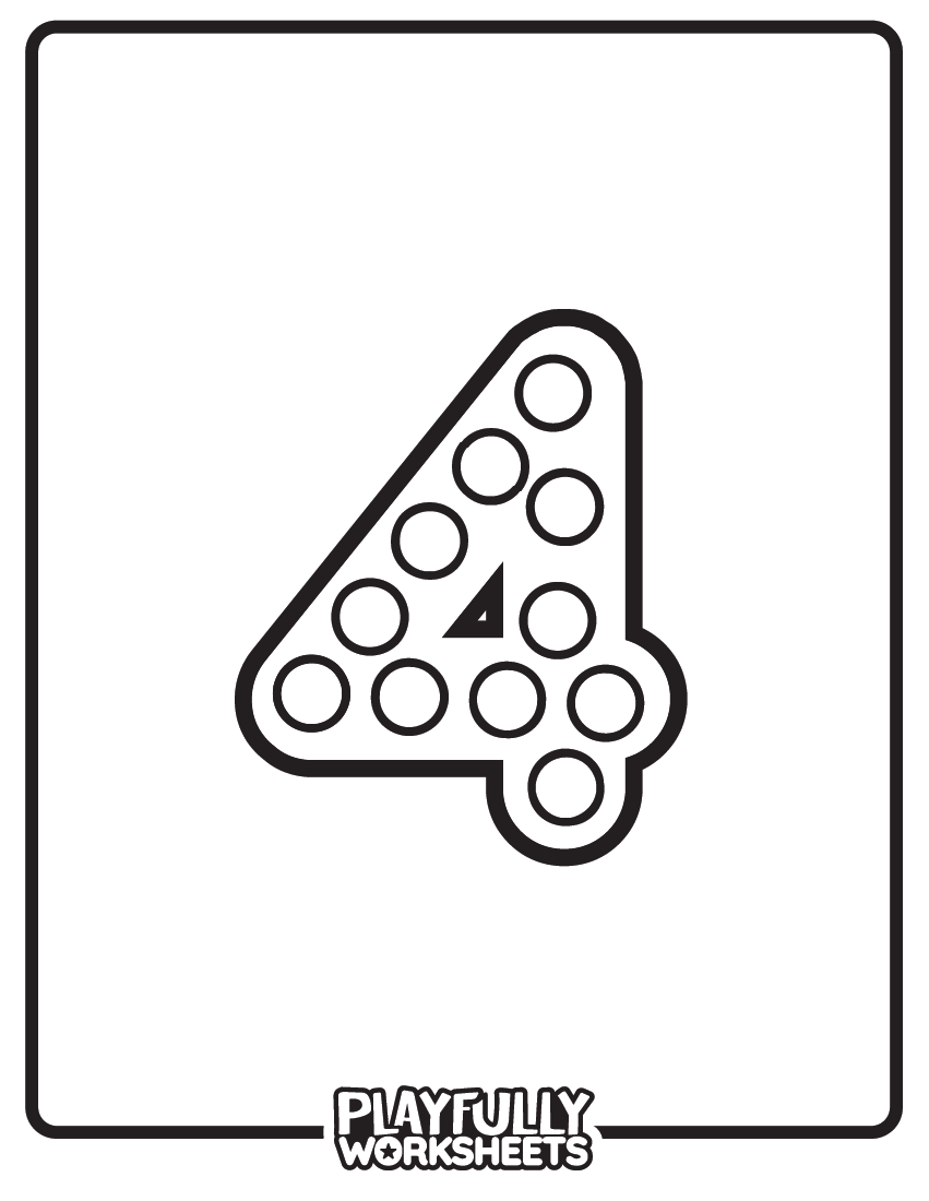 Number 4 Dot Art