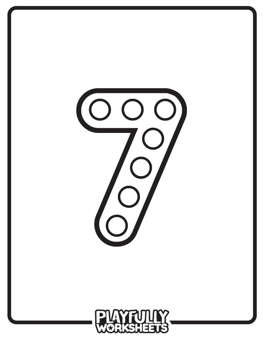 Number 7 Dot Art